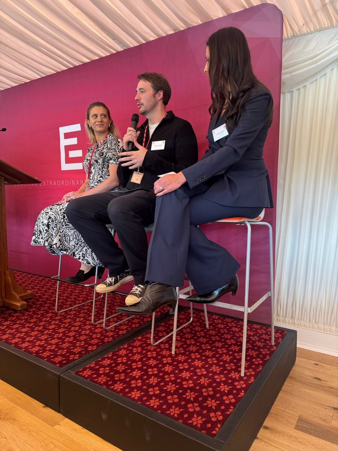 Sabrina speaking on a panel at the House of Lords