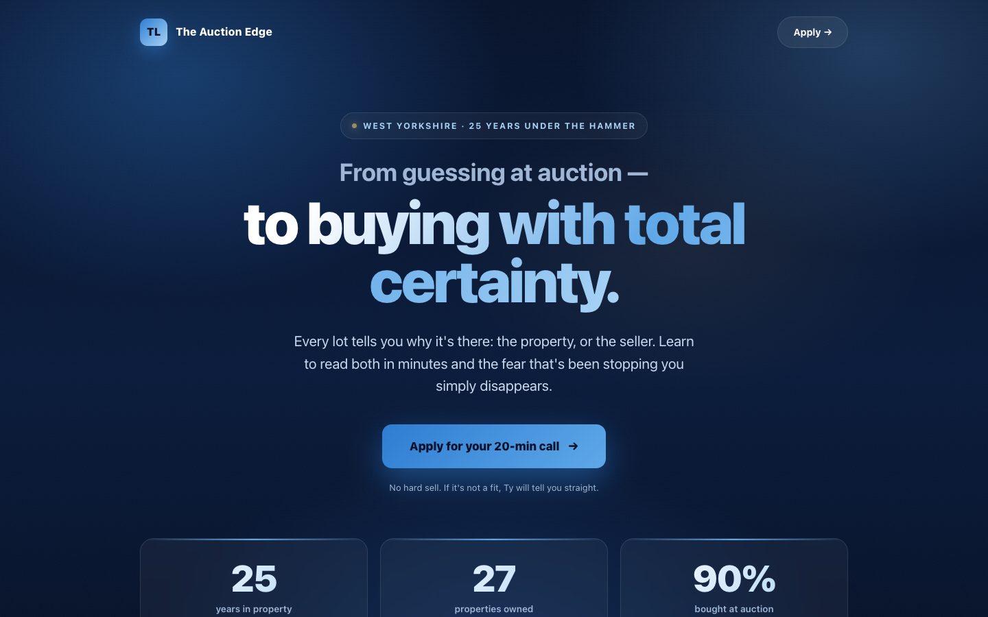 The Auction Edge — built live