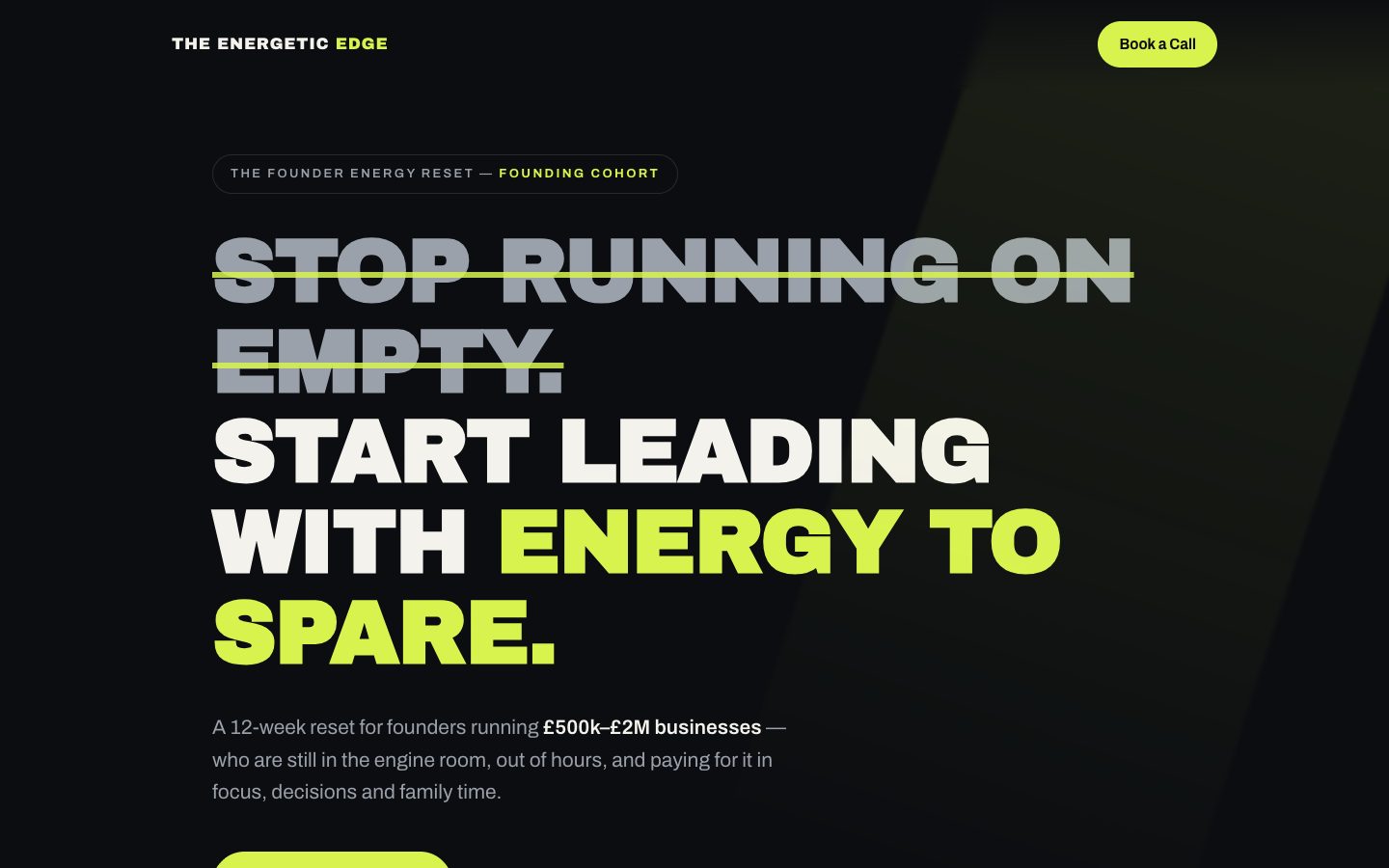 The Founder Energy Reset — built live